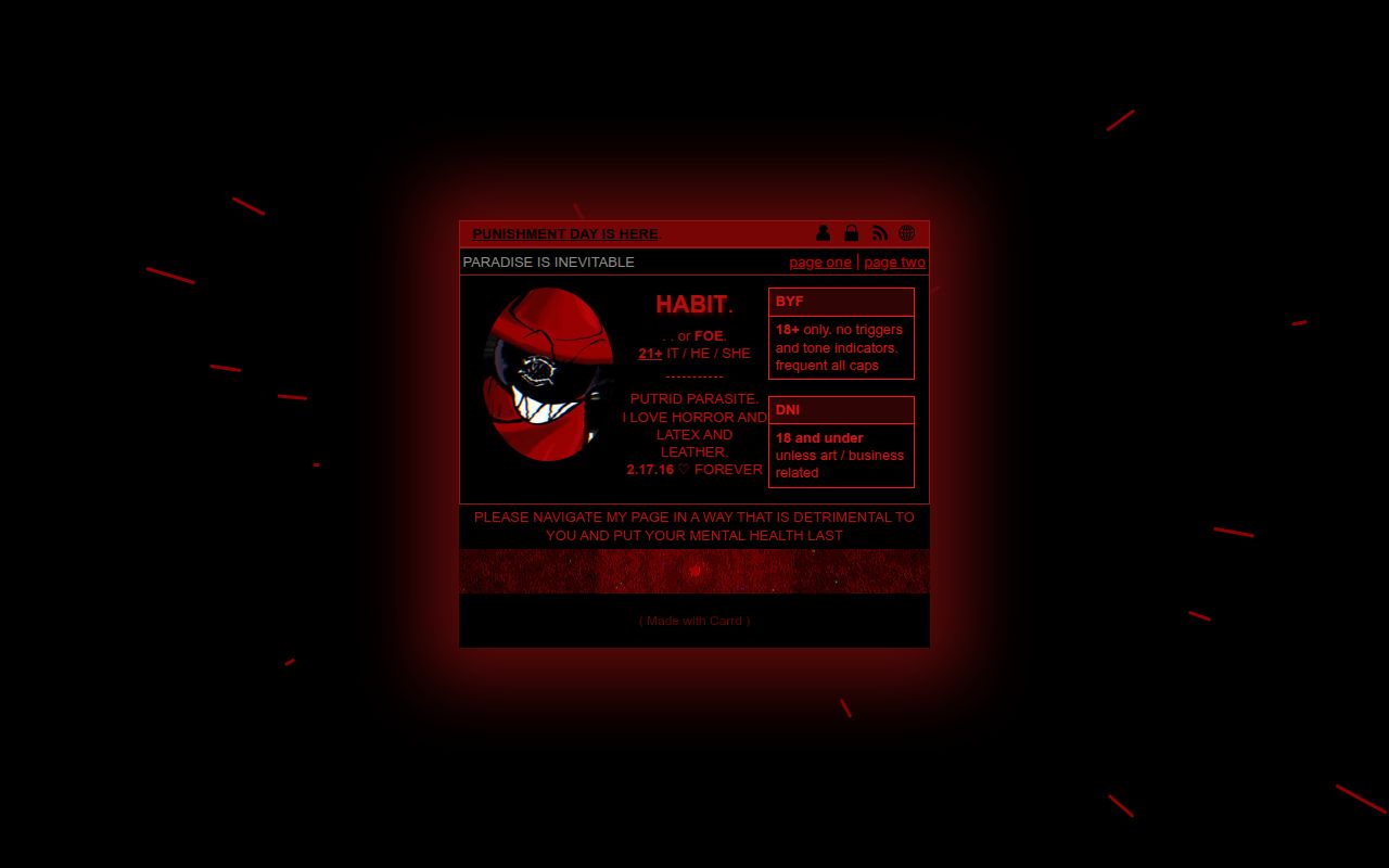 Carrd profile picture for @bleed